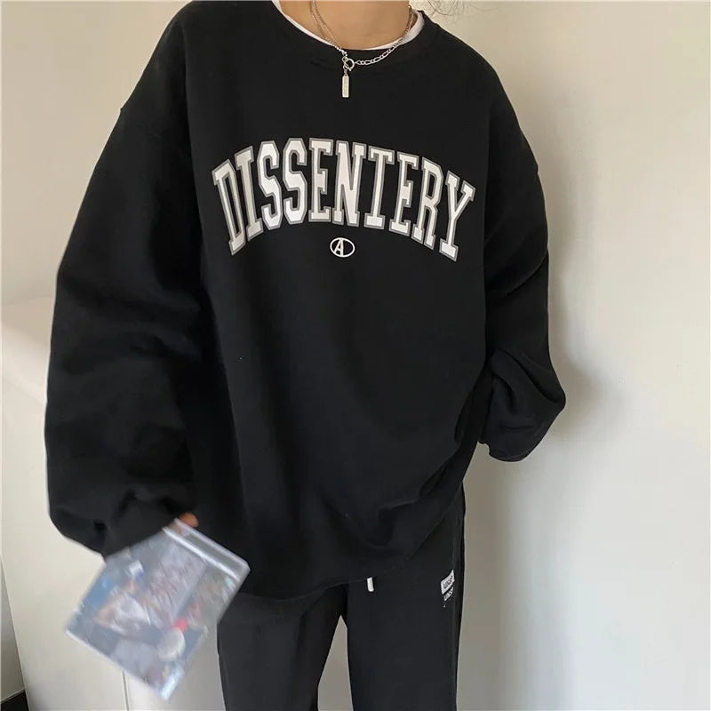 Women hoodie Sweatshirts Korean Fashion casual Letter Shirt Long Sleeve Y2k Top Women's Loose printed Pullover Y2k Clothes coats