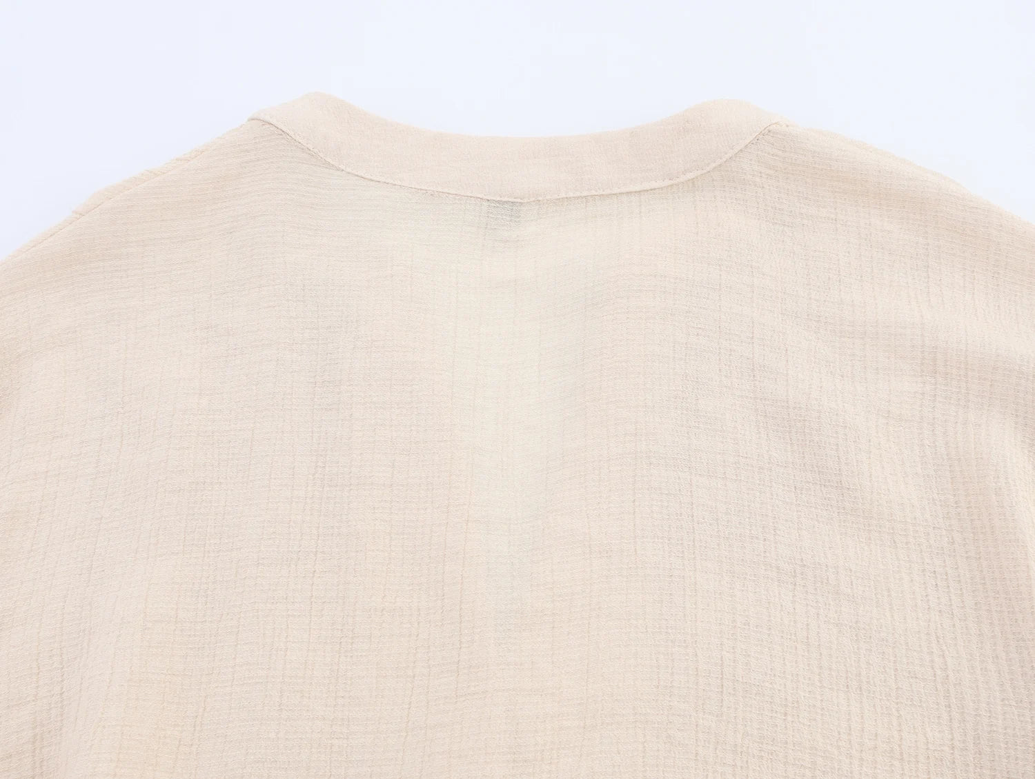 Women's clothing 2025 summer new product fashion European and American style hollow embroidery casual long-sleeved short shirt