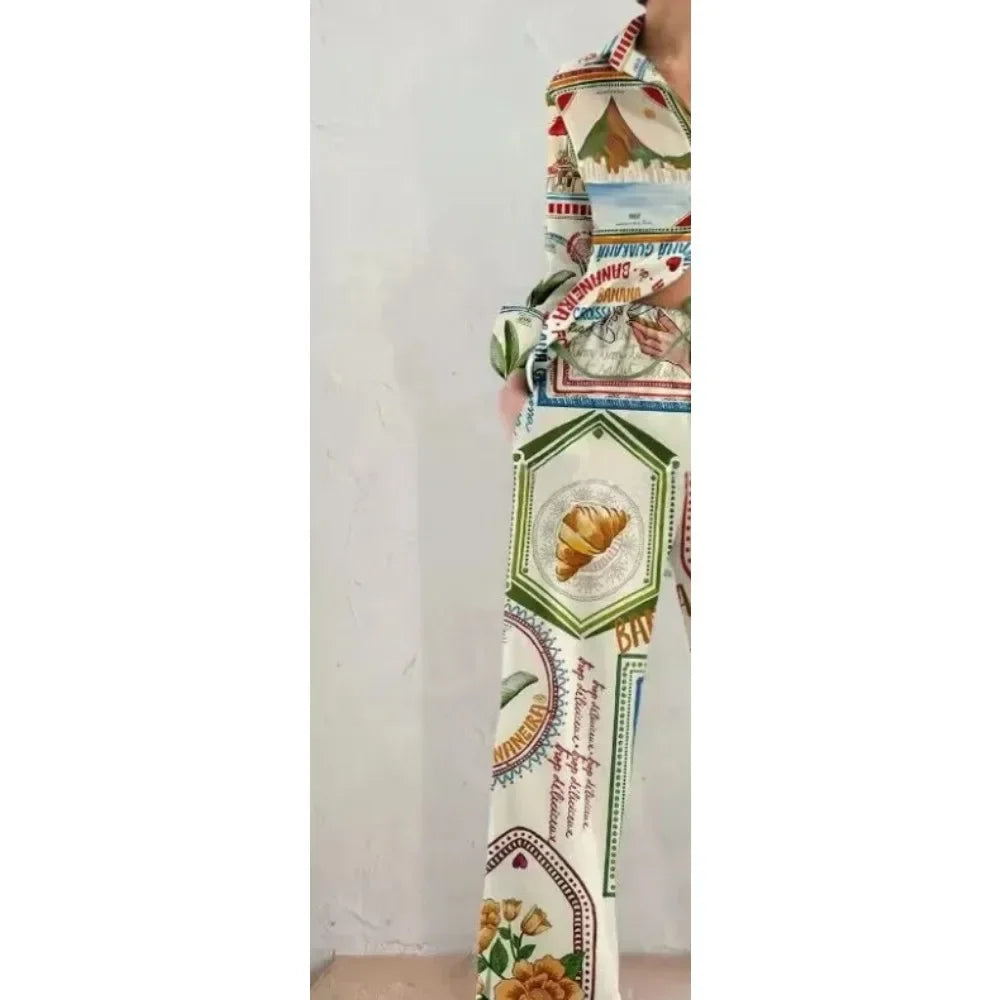 Women's S-XL Size  Sizenew retro classic lace up long sleeved loose fitting set INS casual fashion two-piece set for women