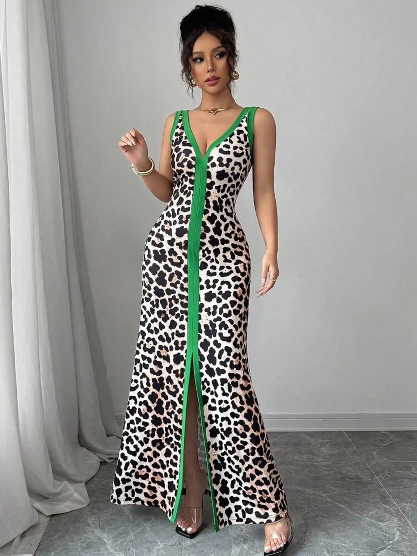 Women's Elegant Long Sleeve Dress, Casual A-Line Midi Dress with Ruffle Hem, Spring & Fall Fashion, Ladies Clothing