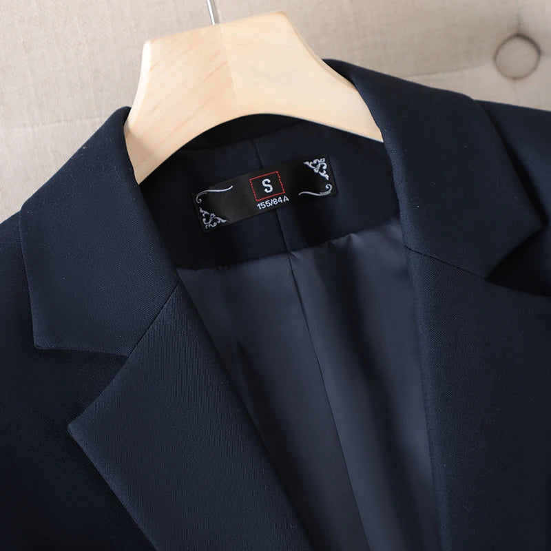 NAVIU Gray Suits Women New Autumn Fashion Temerament Professional Long Sleeve Slim Blazer And Pants Sets Office Lady Work Wear