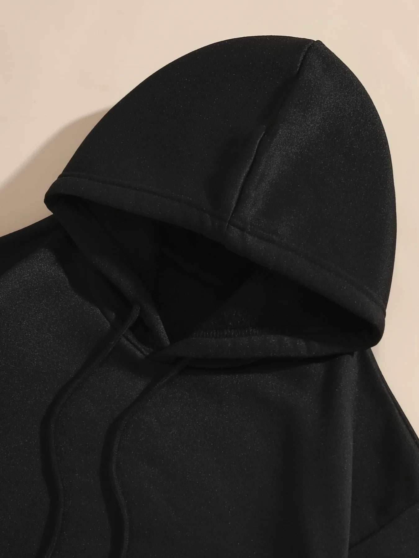 2025 Autumn and Winter Black Bow Print Simple Style Women's Long Sleeved Round Neck Comfortable Hoodies Casual Clothing