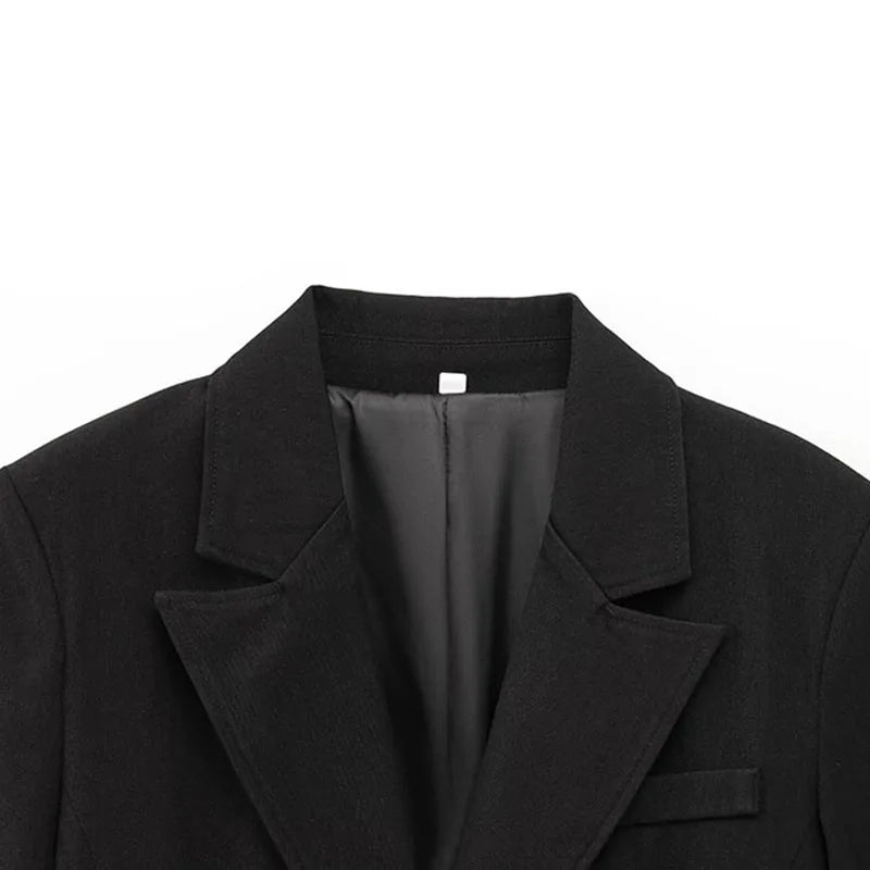 2025 New Women Fashion Blazer Elegant Turn-Down Collar Long Sleeves Suit Jacket Single Breasted Office Ladies Blazers Coats