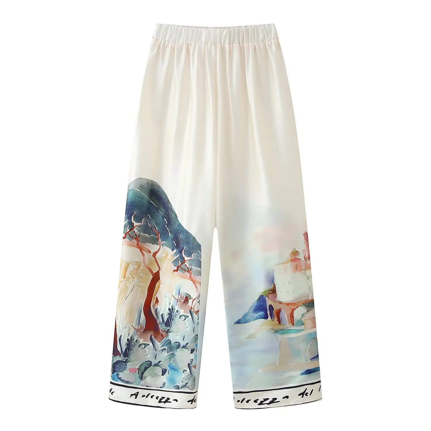 New Loose Long Sleeve Shirt Tops Set Daily Casual Woman's Outfit 2 Pieces Pant Set Fashion Printed Long Pants Sets For Women