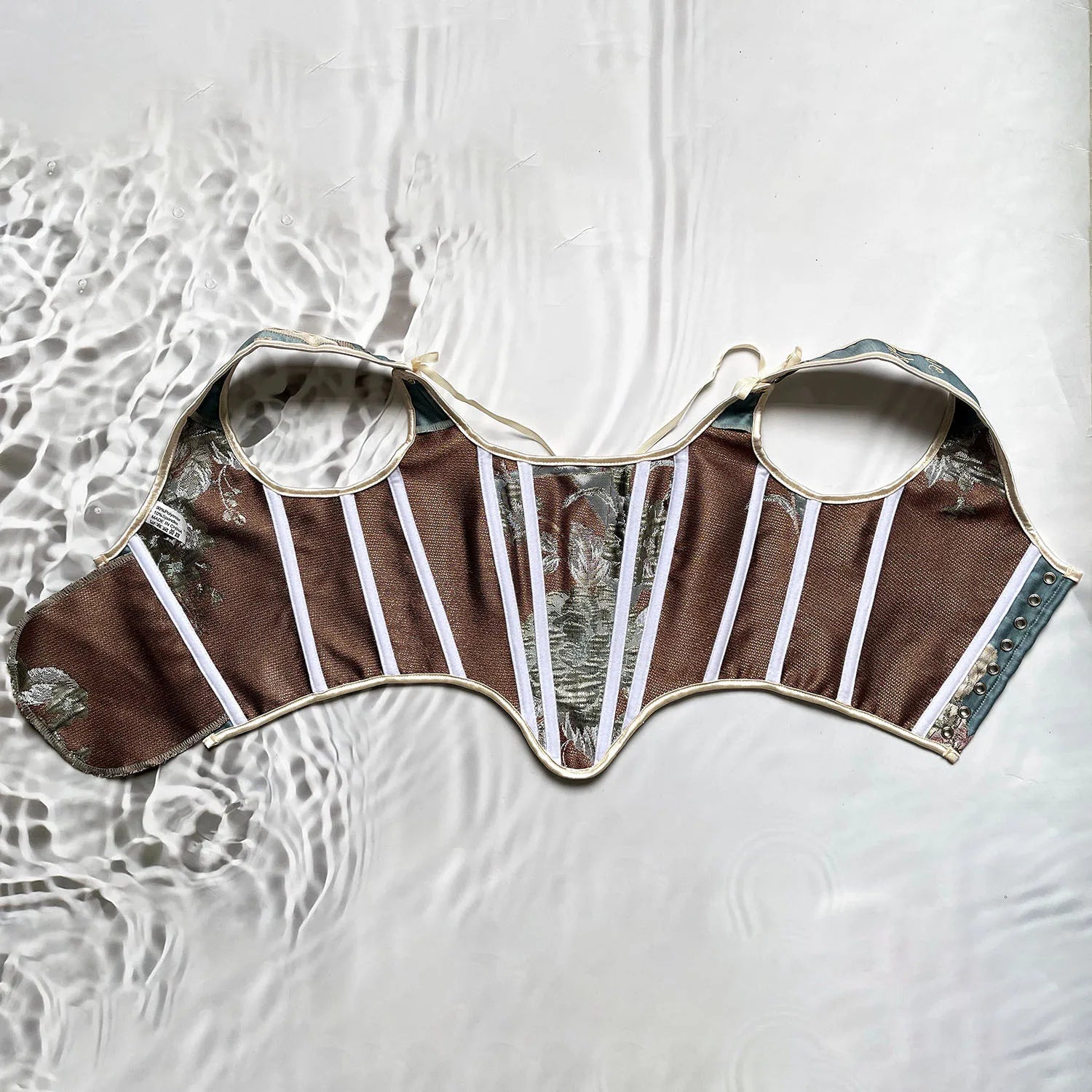 2025 Spring and Summer Newest Simple Vest Style Corset Tops for Ladies Underwear with Peony Pavilion Printed Corset