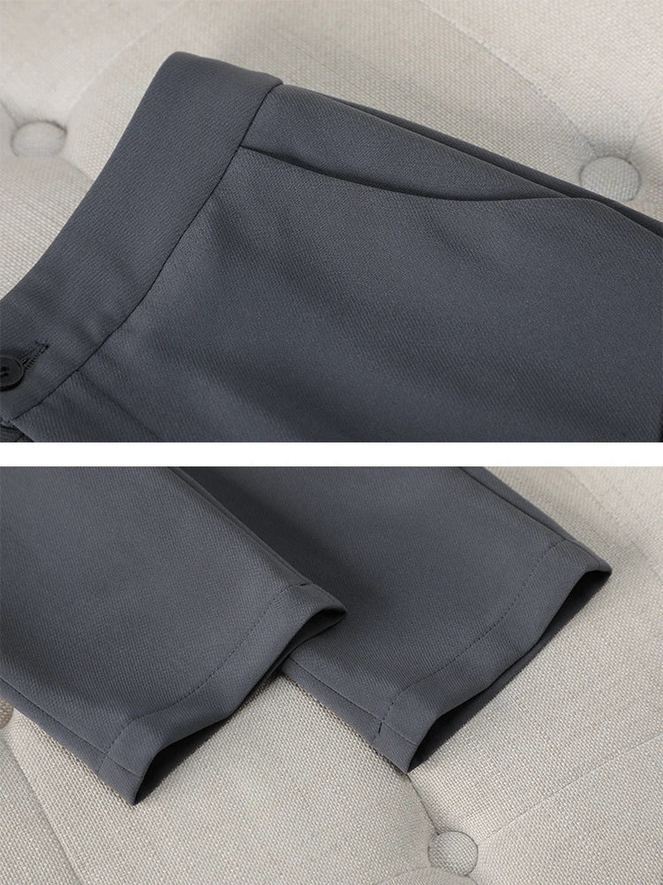 Blue Gray Black Solid  Women Pant Suit Office Ladies Female Business Work Wear 2 Piece Set Formal Blazer Jacket And Trouser