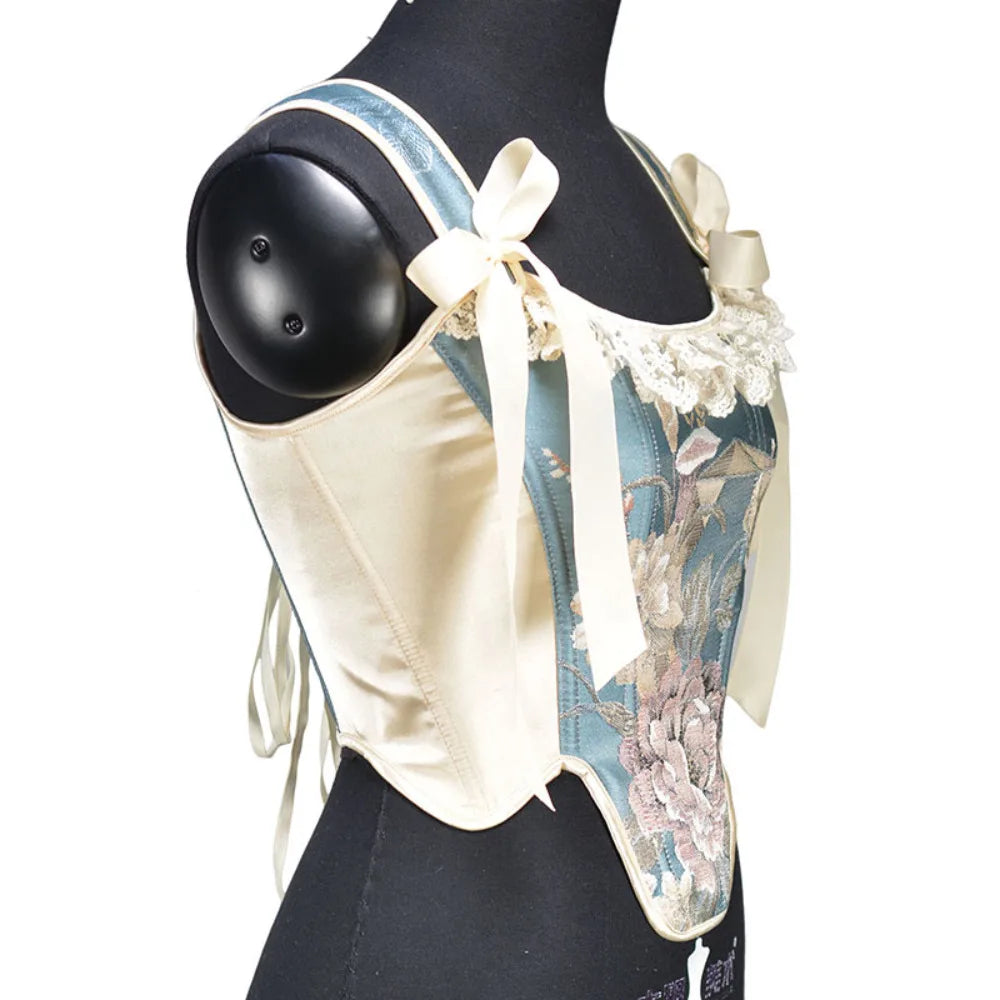 Spaghetti Strap Party Crop Top Rave Cute Lace up Back Outfits Corset Y2K Fashion Bustiers for Women Waist Trainer