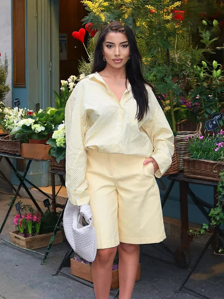 HH Women Fashion Versatile Striped Long-sleeved 8-Color Shirt Female New Splicing Loose Lapel Single-breasted Casual Shirts