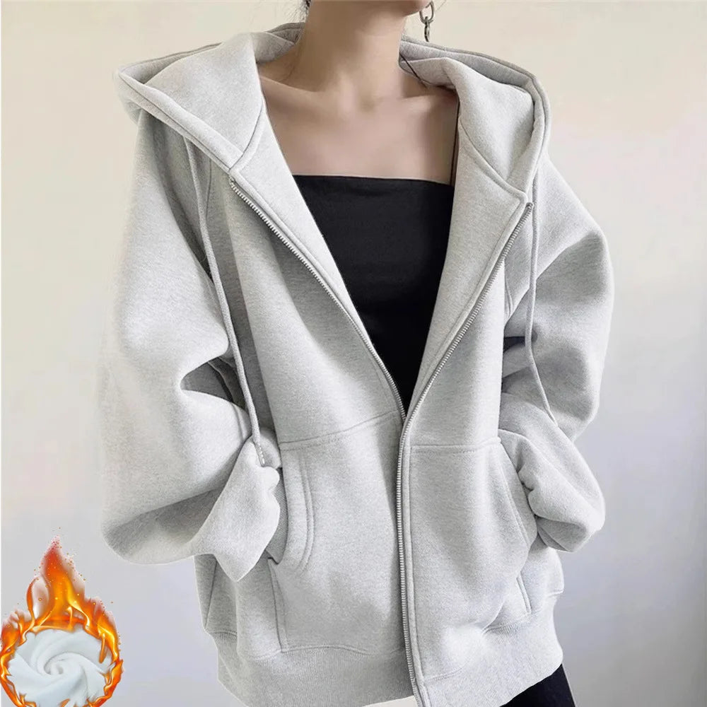 Maillard sweater jacket women's spring and autumn new popular autumn and winter velvet thickened American retro baseball jersey