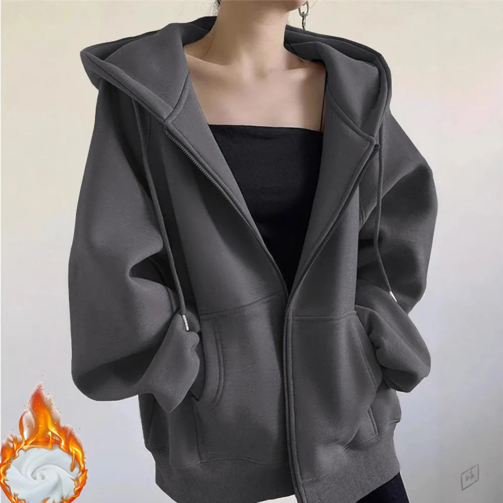 Maillard sweater jacket women's spring and autumn new popular autumn and winter velvet thickened American retro baseball jersey