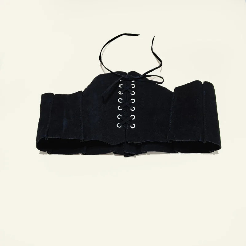 Boho Suede Pu Leather Corset Belt For Women Wrap Around Obi Style Cinch Waistband Black Cummerbund Brown Western Cowboy Belt