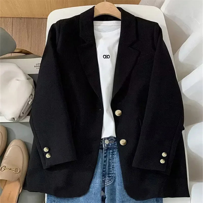 Blazer Woman Spring/autumn New Korean Fashion Coats Office Lady Outerwears Youthful Woman Clothes Elegant Stylish Blazers