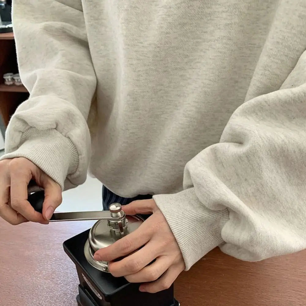 Casual Half High Collar Long Sleeve Top Loose Korean Ins Autumn Hoodie Top Zipper Clothing Sweatshirts for Women Women