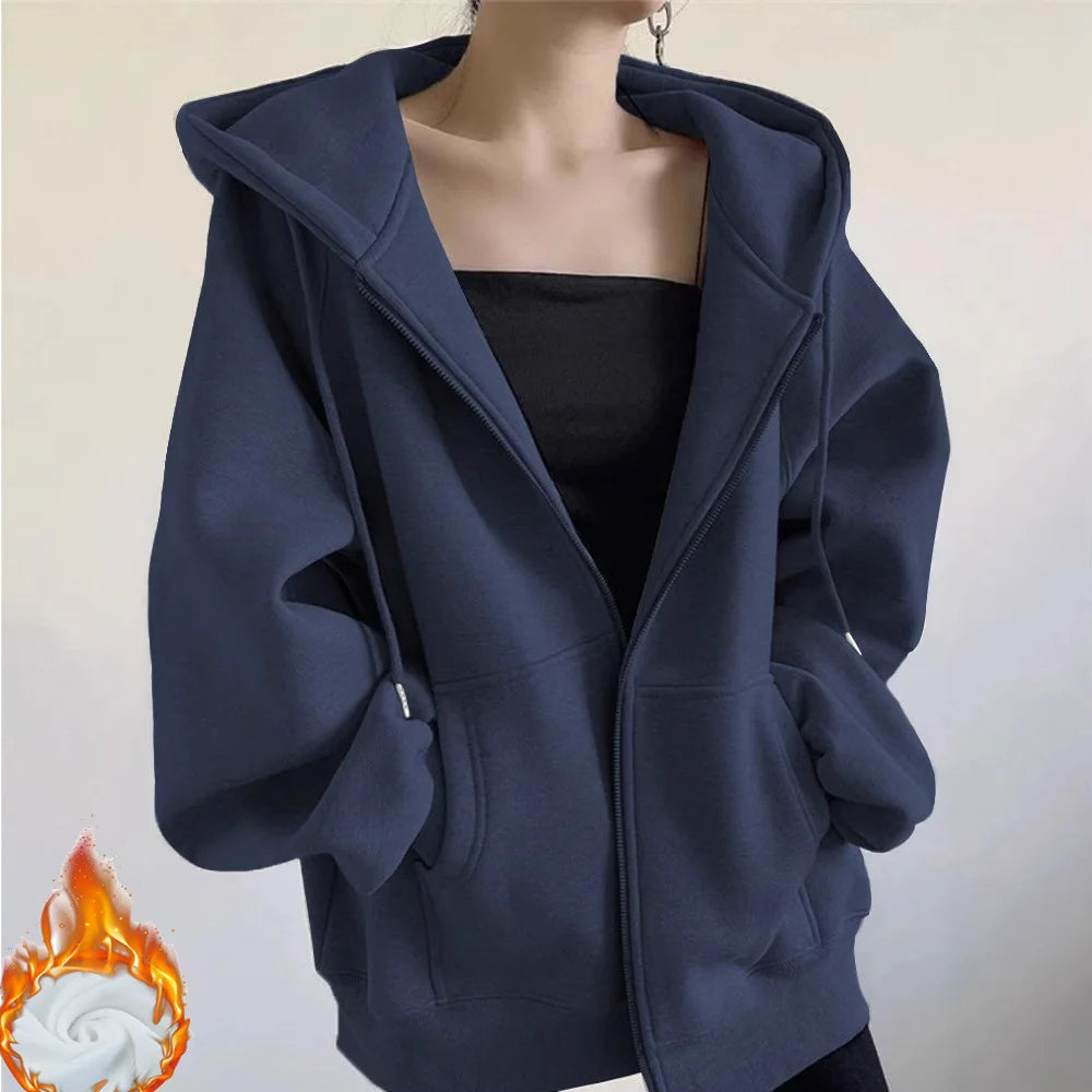 Maillard sweater jacket women's spring and autumn new popular autumn and winter velvet thickened American retro baseball jersey