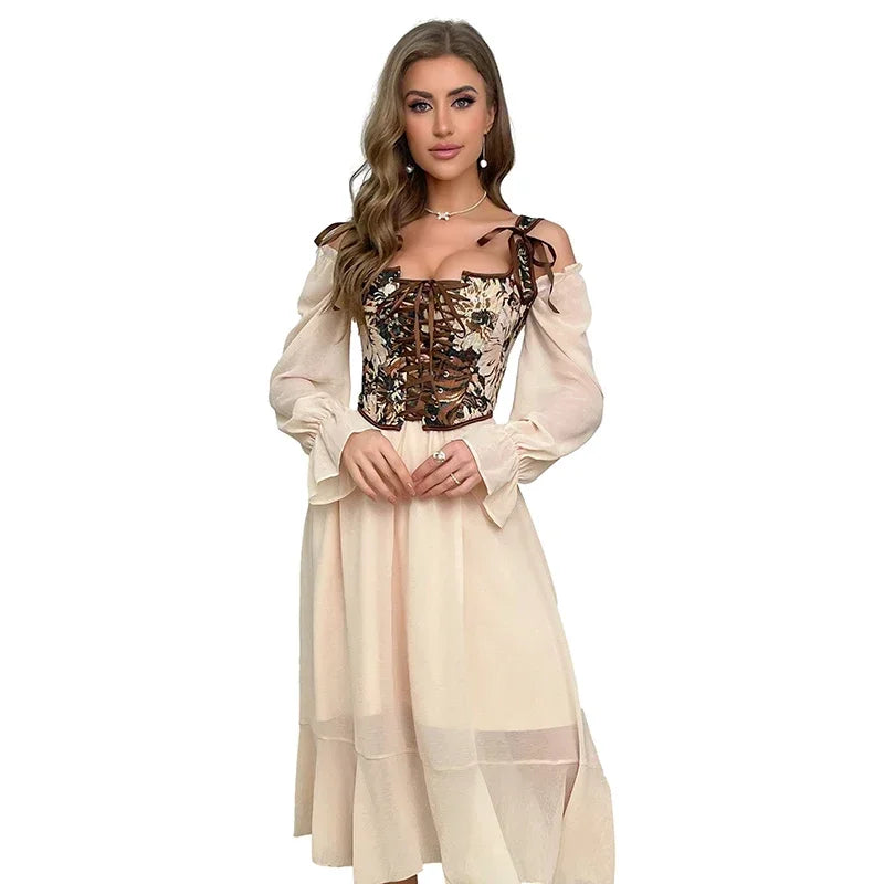 Women's Corset Tank Crop Top Sexy Bandage Lace up Plastic Bones Bustier French Style Body Shaper