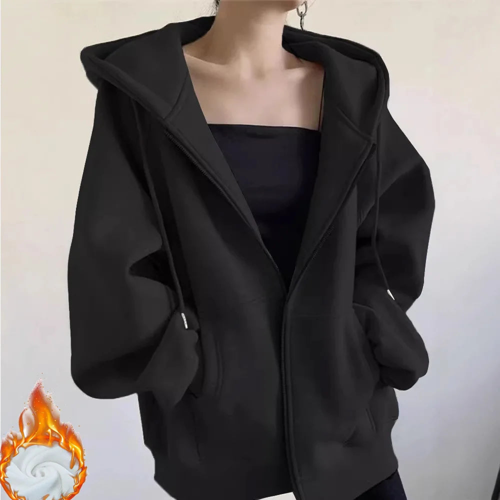 Maillard sweater jacket women's spring and autumn new popular autumn and winter velvet thickened American retro baseball jersey