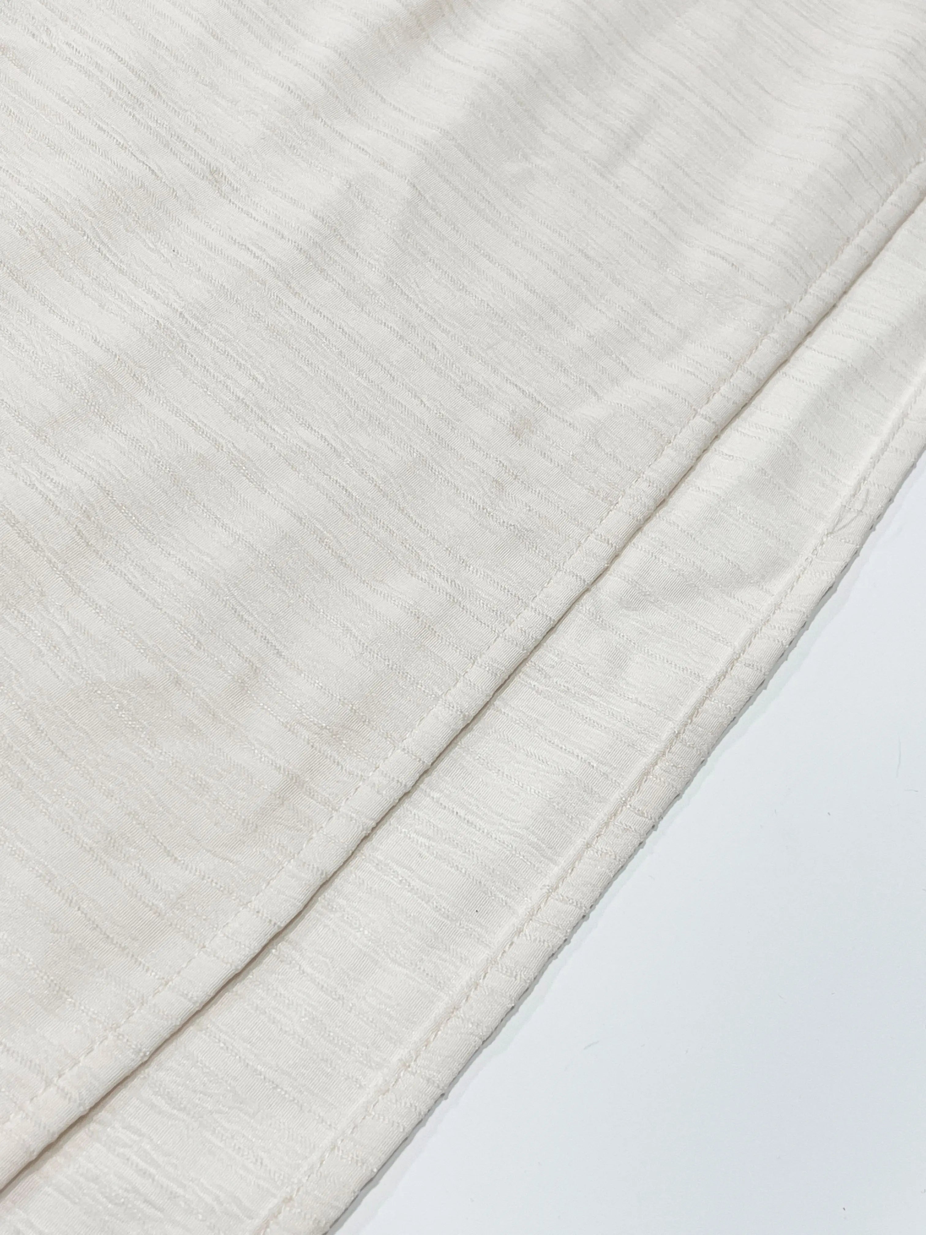 Off-Shoulder V-Neck Pleated Backless A-Line Summer Dress (Hawaii Beach / Tea Party / White Graduation Outfit)