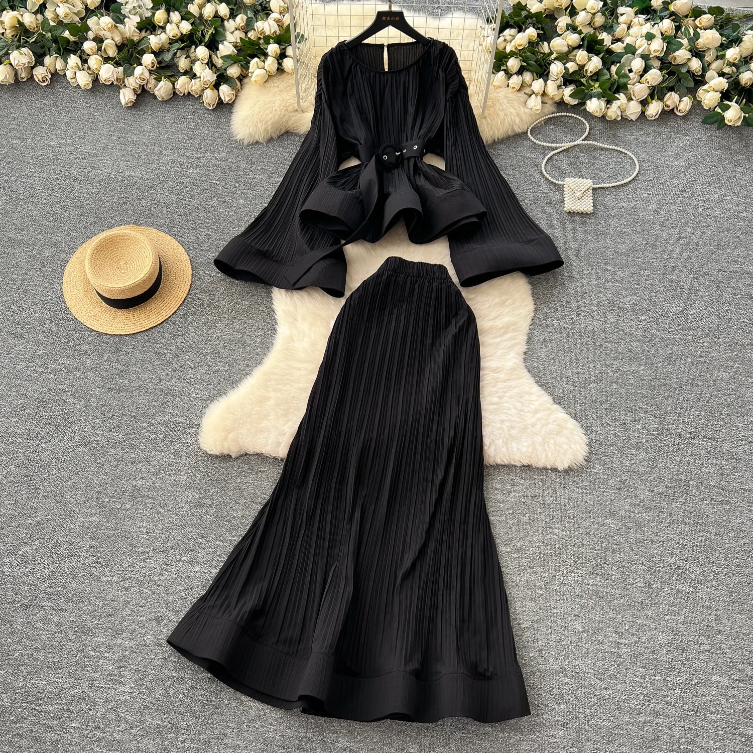 Chic Elegant flare sleeve hollow out fairycore Vacation Party Women Summer A-line Vestidos  women clothing
