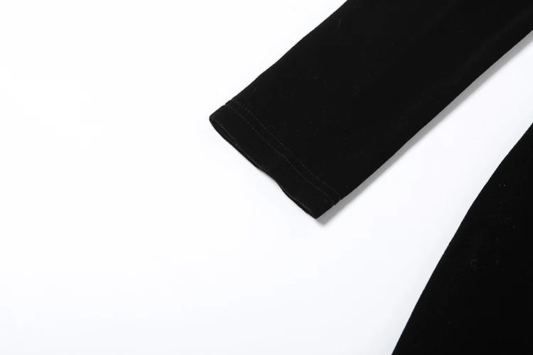 Nibber Full Sleeve Turtleneck Mesh Patchwork Long Dress Woman Elegant Velvet Slim High Waist Evening Prom Party Elegant Bodycon