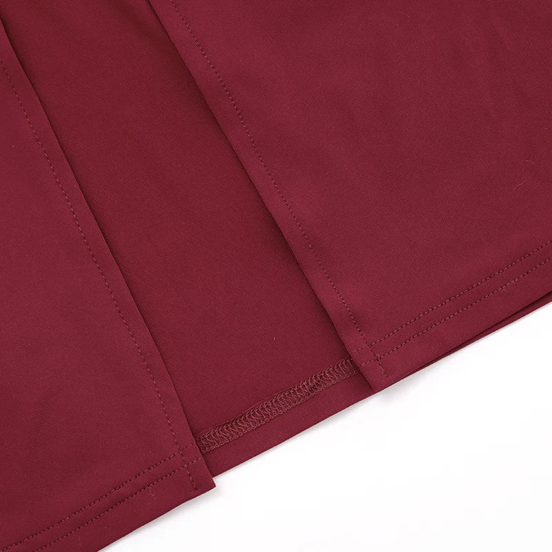 CUTENOVA Women'S Fall/Winter New Arrival Solid Color Elegant Fitted Asymmetrical Neckline Pleated Long Dress Chic Party Dress