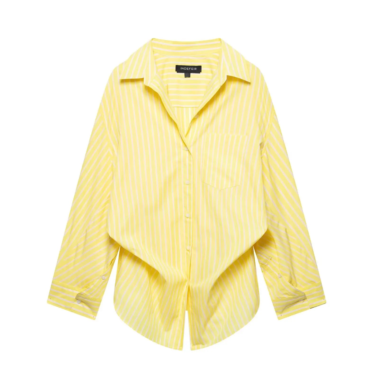 HH Women Fashion Versatile Striped Long-sleeved 8-Color Shirt Female New Splicing Loose Lapel Single-breasted Casual Shirts