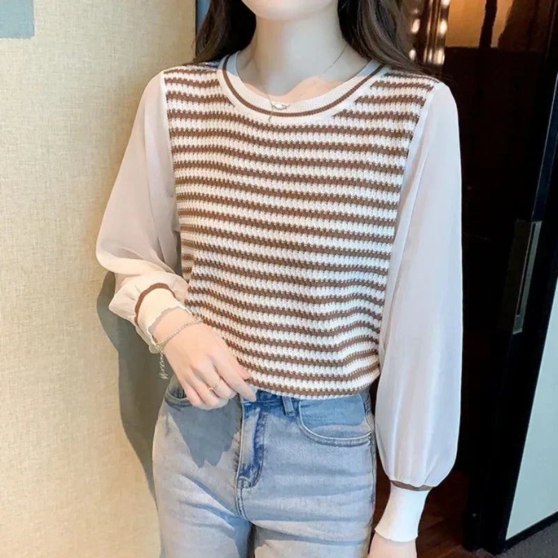 Baggy Top Female Korean Style Women's Long Sleeve T-shirt Polyester Cheap Clothing Sales Clothes Popular One Pieces Reviews Many