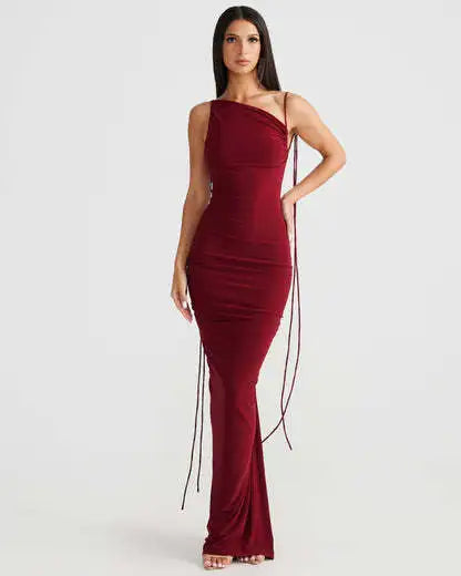 Women Sexy Solid Bodycon Maxi Dress Summer New Sleeveless Backless Slim Long Dresses Ladies Elegant Birthday Party Club Vestidos