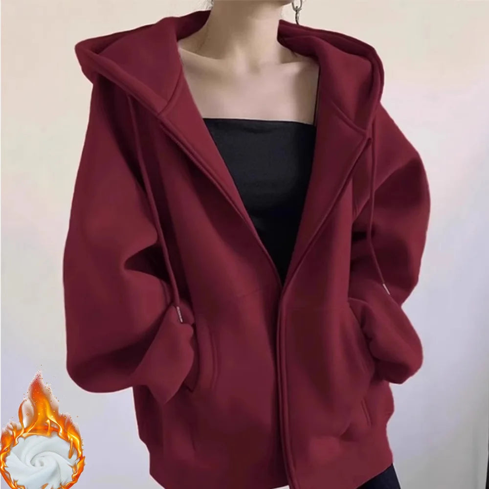 Maillard sweater jacket women's spring and autumn new popular autumn and winter velvet thickened American retro baseball jersey