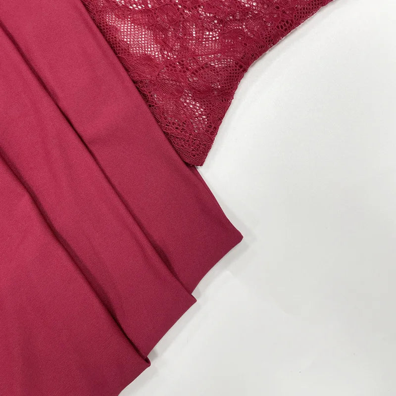 2026 European American Sexy Splicing Hollow See Through Lace Shoulder Strap Slim Slit Long Skirt Elegant Party Evening Dress