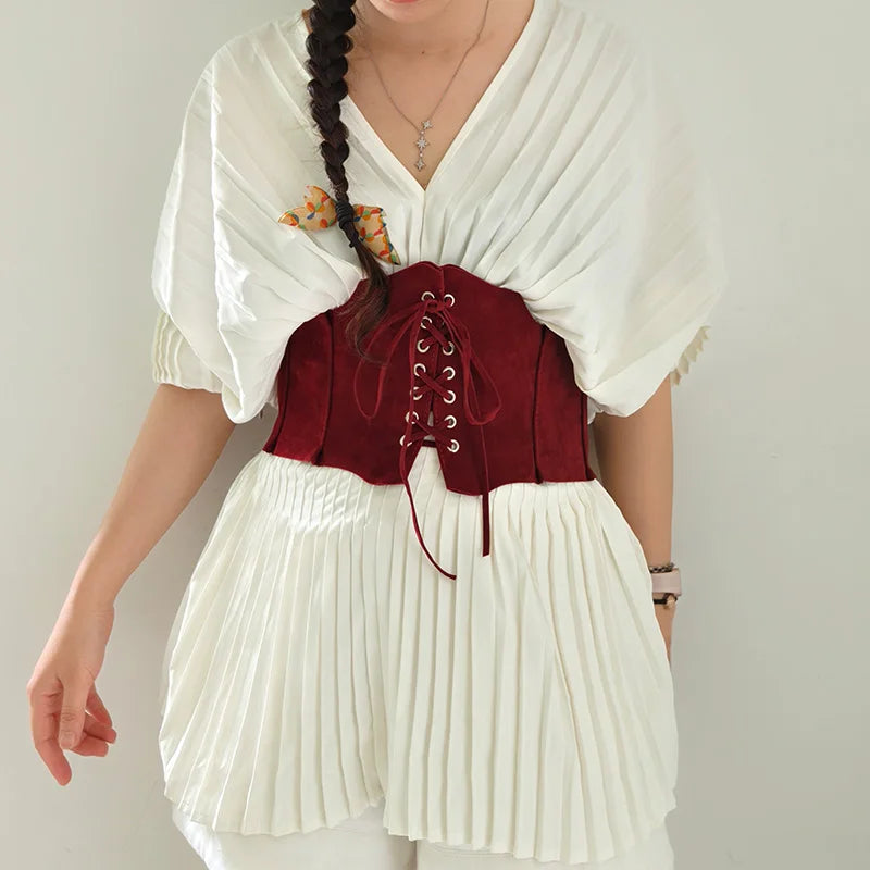 Boho Suede Pu Leather Corset Belt For Women Wrap Around Obi Style Cinch Waistband Black Cummerbund Brown Western Cowboy Belt