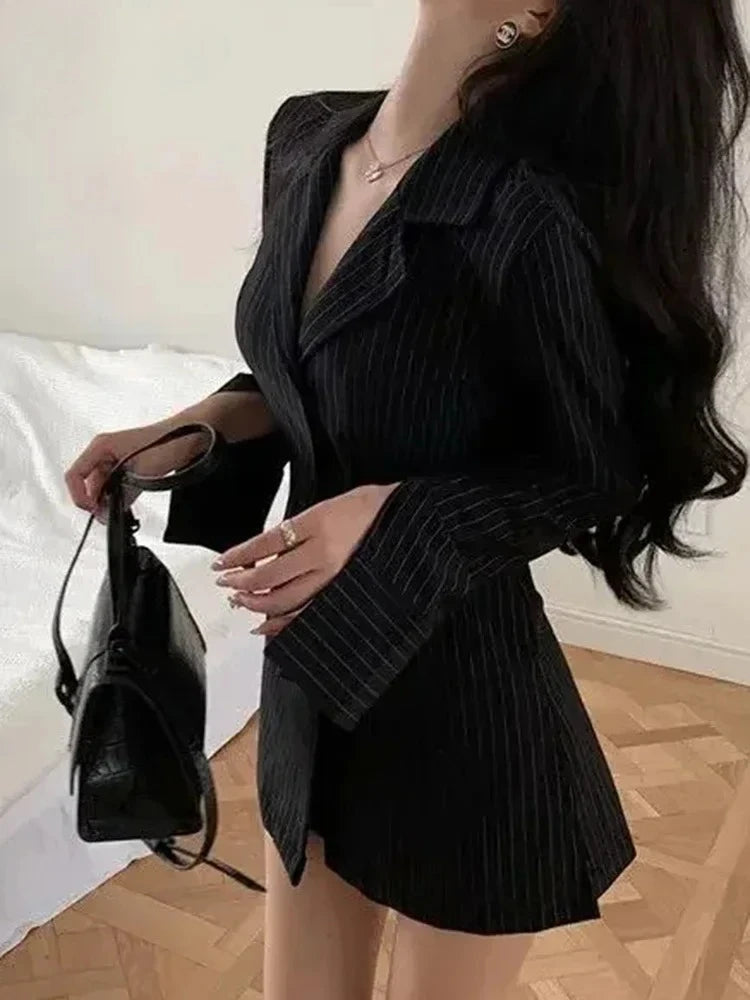 Striped Shirts For Women Vintage Turn-down Collar Long Sleeve Shirt Spring Autumn New Fashion Single Breasted Slim Female Shirts