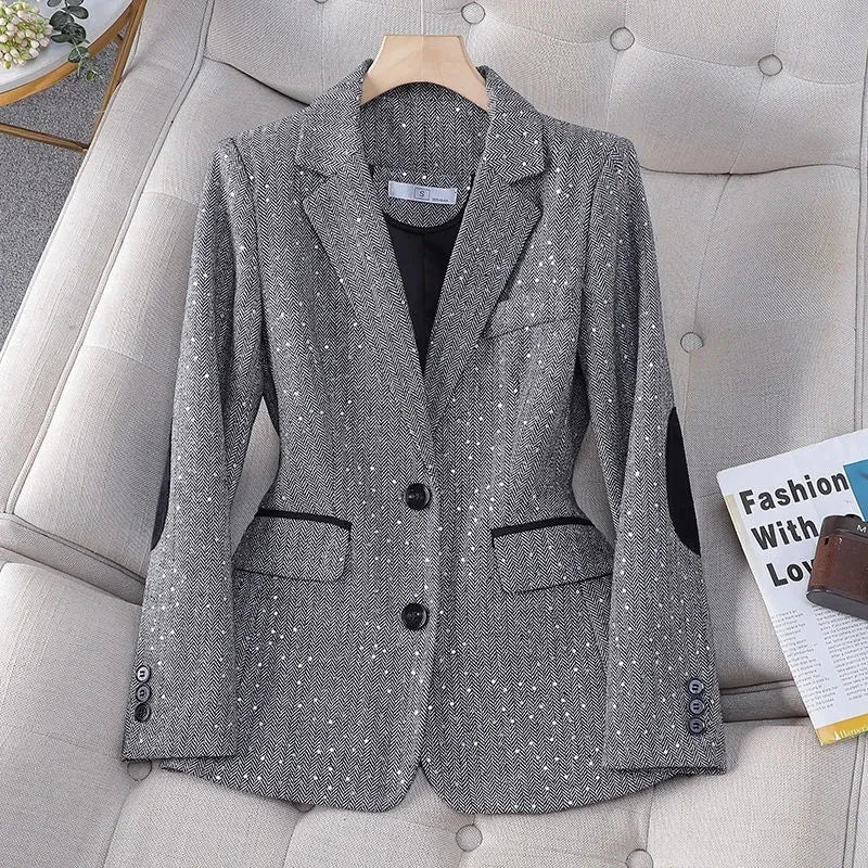 2026 Spring Autumn Self Cultivation Design Sense Women's Blazer Coat Comfortable Korean Version Loose Ladies Suit Jacket