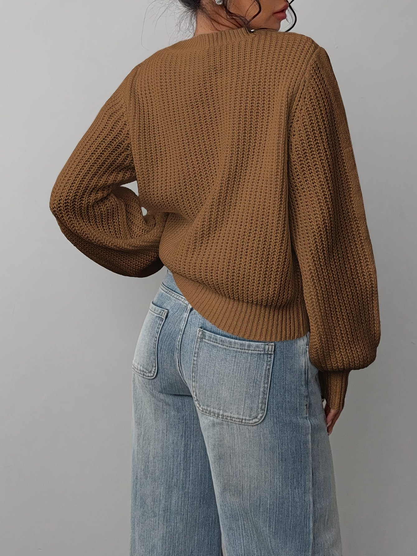 Women'S Elegant Soft Pink Sweater - Long Sleeve Round Neck Pullover, All-Season Everyday & Formal Outfits, Easy-Care Chic Sweater for Women, Cute Sweater, Versatile Wardrobe Staple, Simple Elegant Design, Quality Knitwear, St